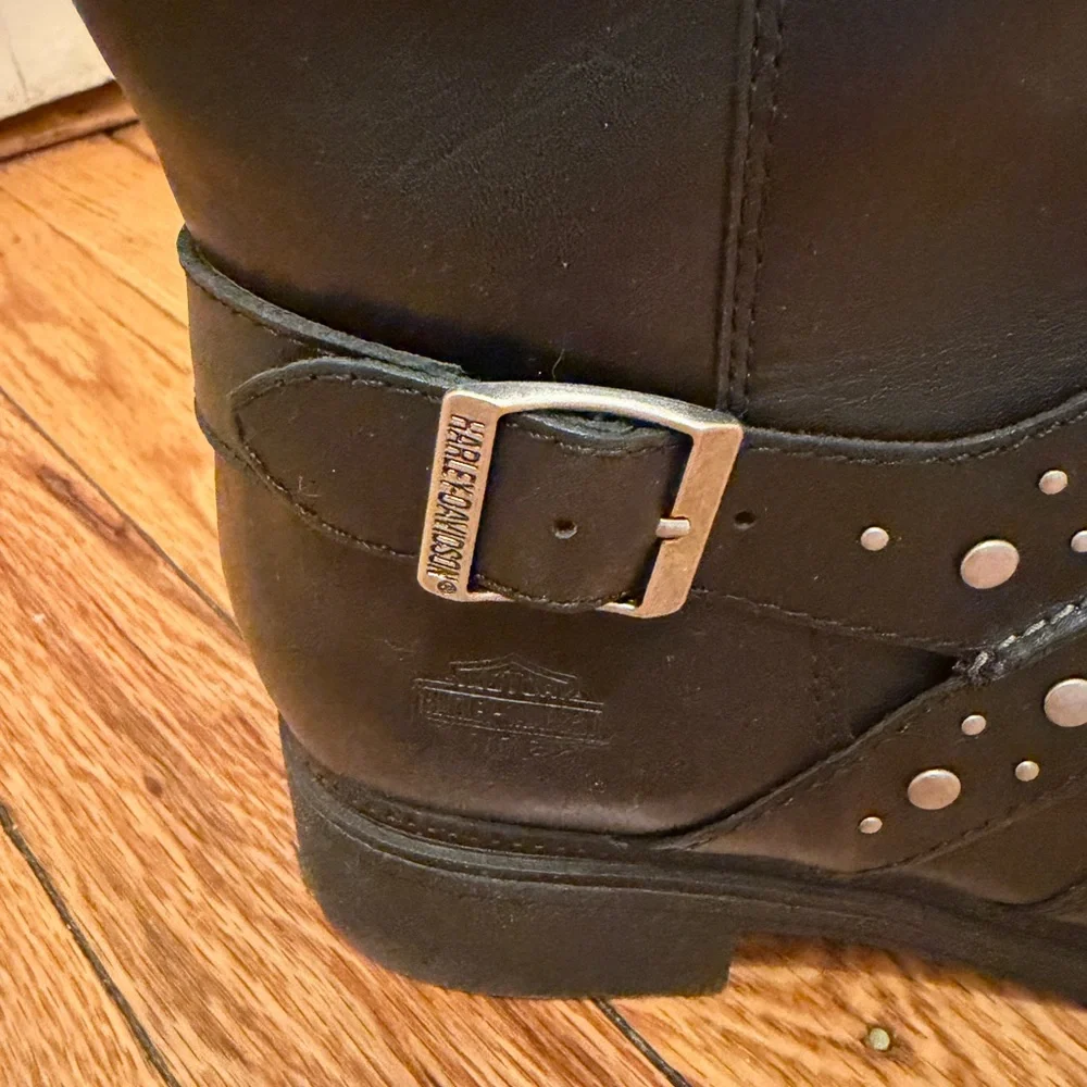 Harley-Davidson Black Textured Footwear - Picture 15 of 16